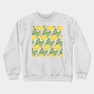 Green Bananas Pattern Crewneck Sweatshirt